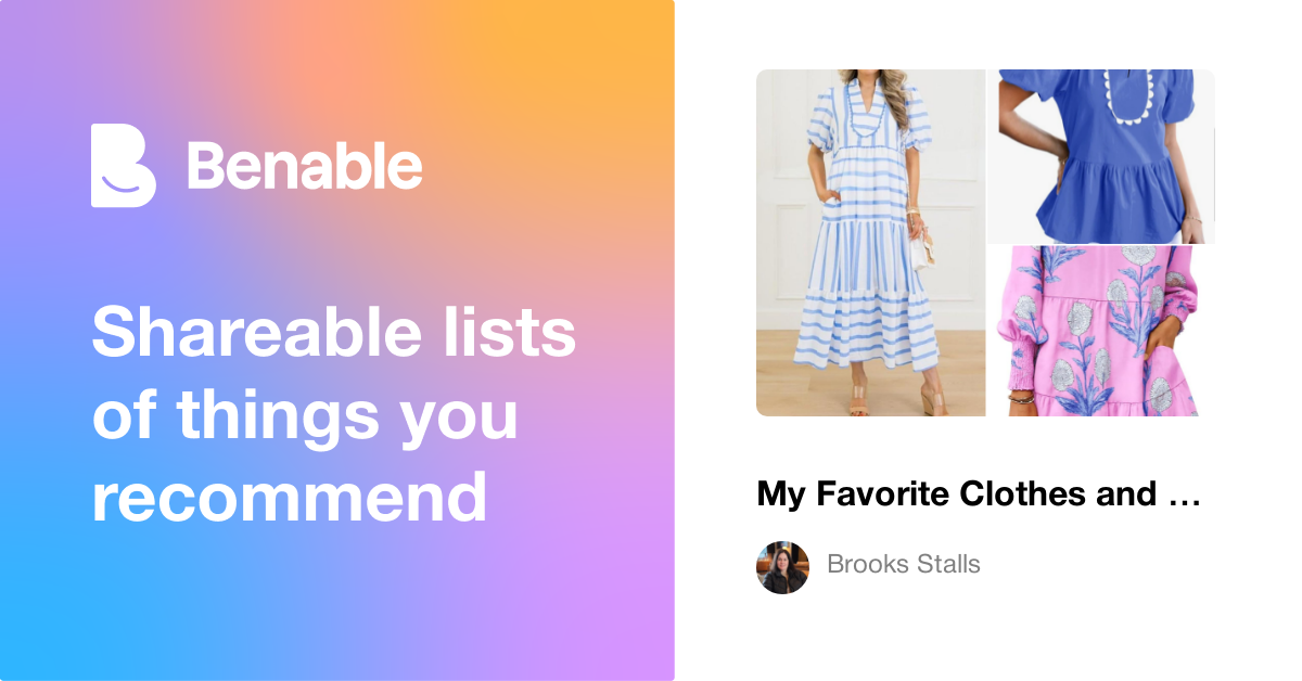 My Favorite Clothes and Women's Accessories that I own.