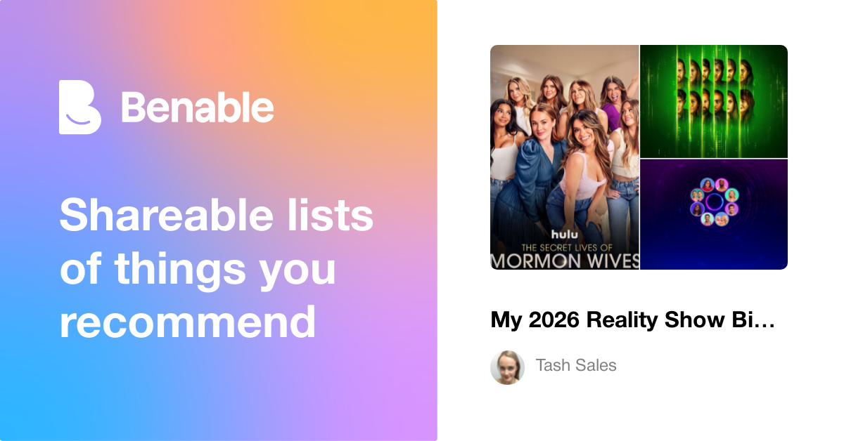 My 2026 Reality Show Binges