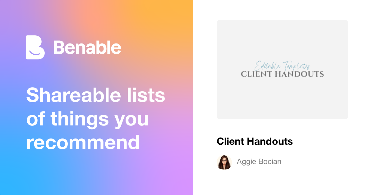 Client Handouts