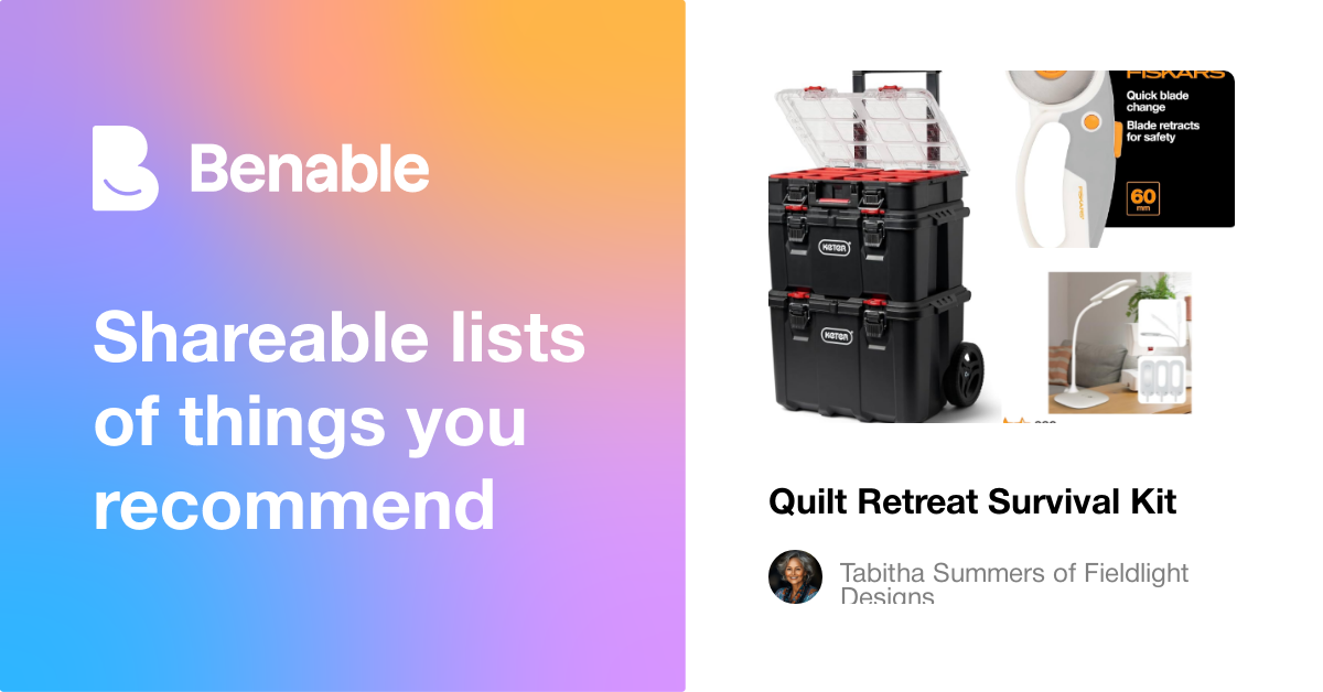 Quilt Retreat Survival Kit