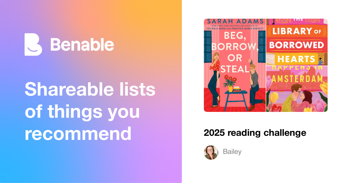 2025 reading challenge