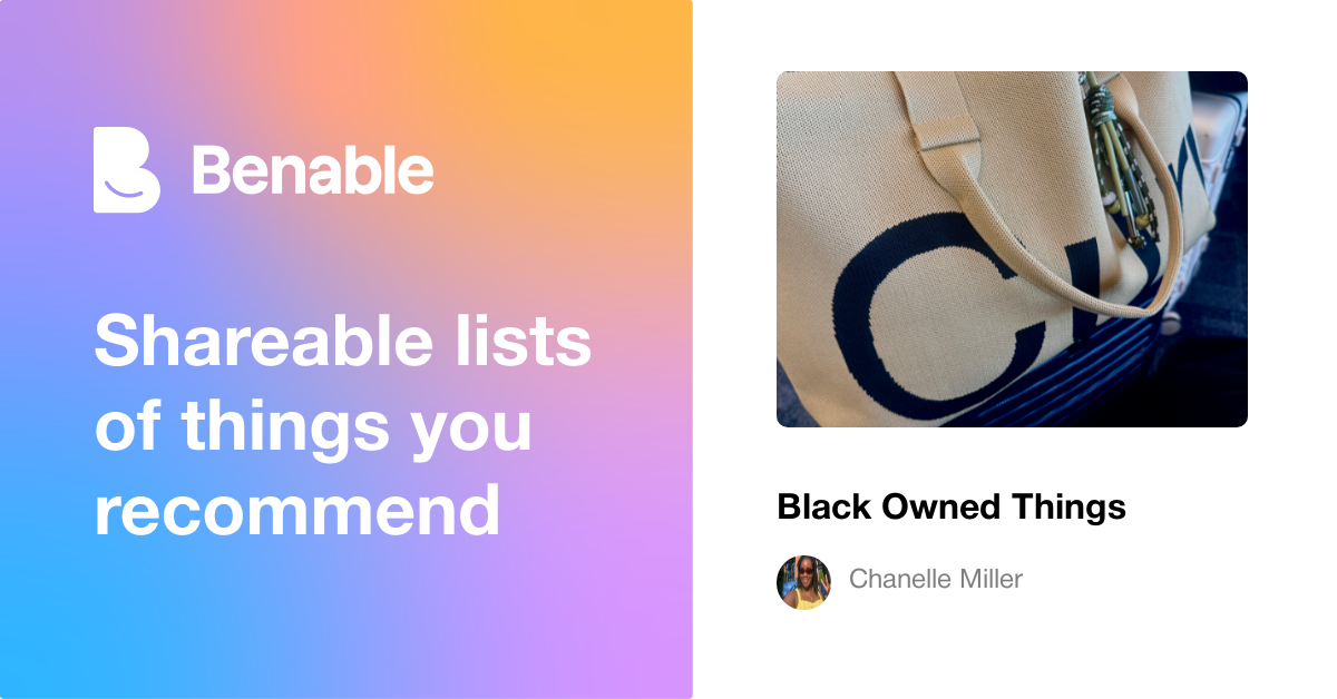 Black Owned Things