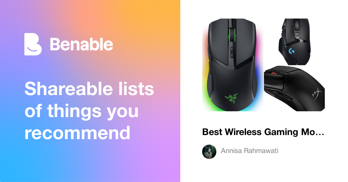 Best Wireless Gaming Mouse