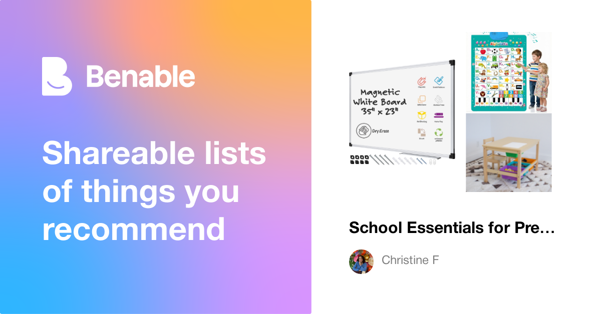 School Essentials for Preschoolers