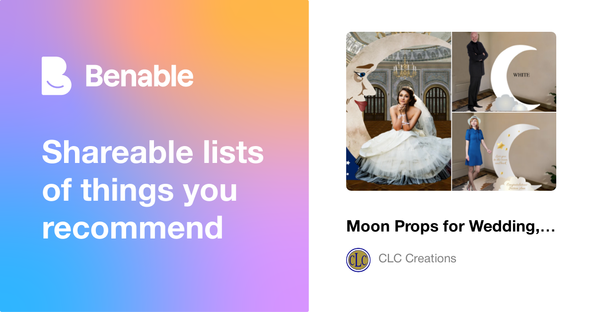 Moon Props for Wedding, Baby Shower or any Event