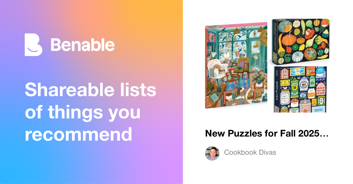 New Puzzles for Fall 2025 and the Cozy Season