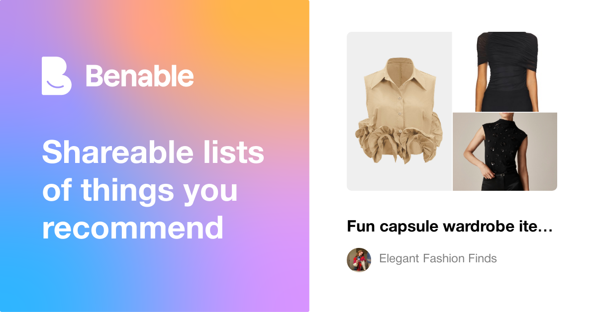 Fun capsule wardrobe items