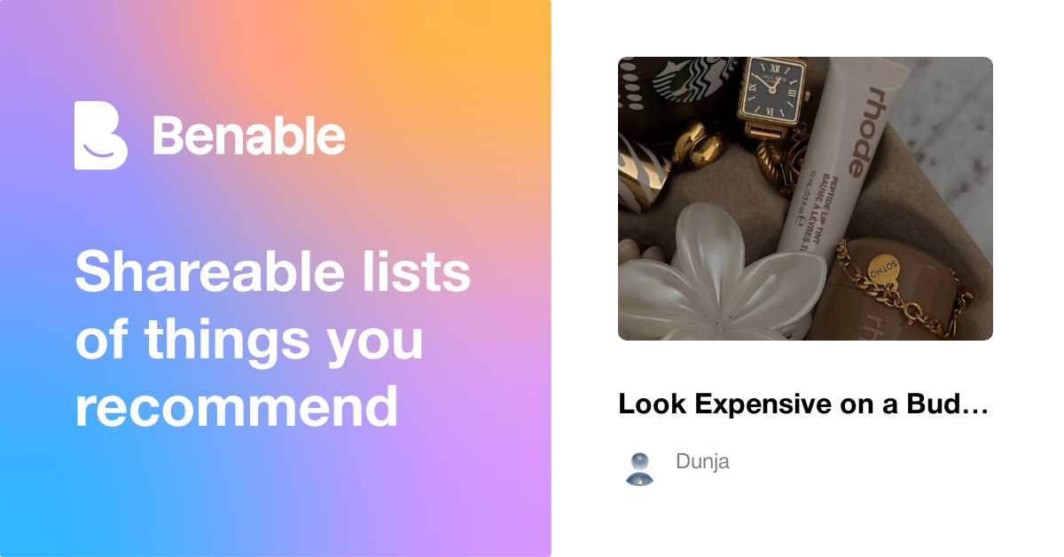 Look Expensive on a Budget💎