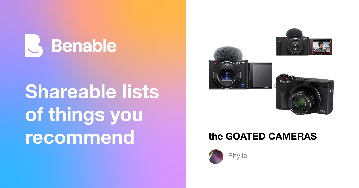 the GOATED CAMERAS
