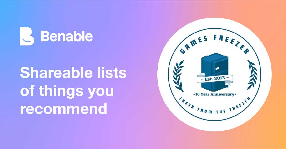 Everything @gamesfreezer (Games Freezer) recommends - Benable