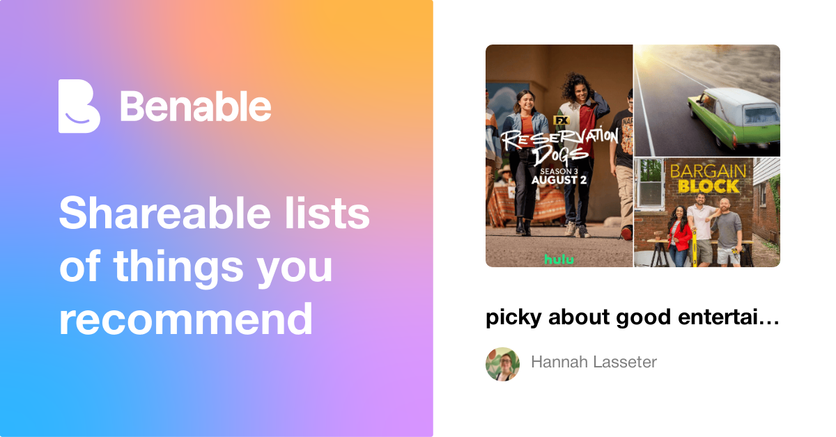 picky about good entertainment: watchable and readable