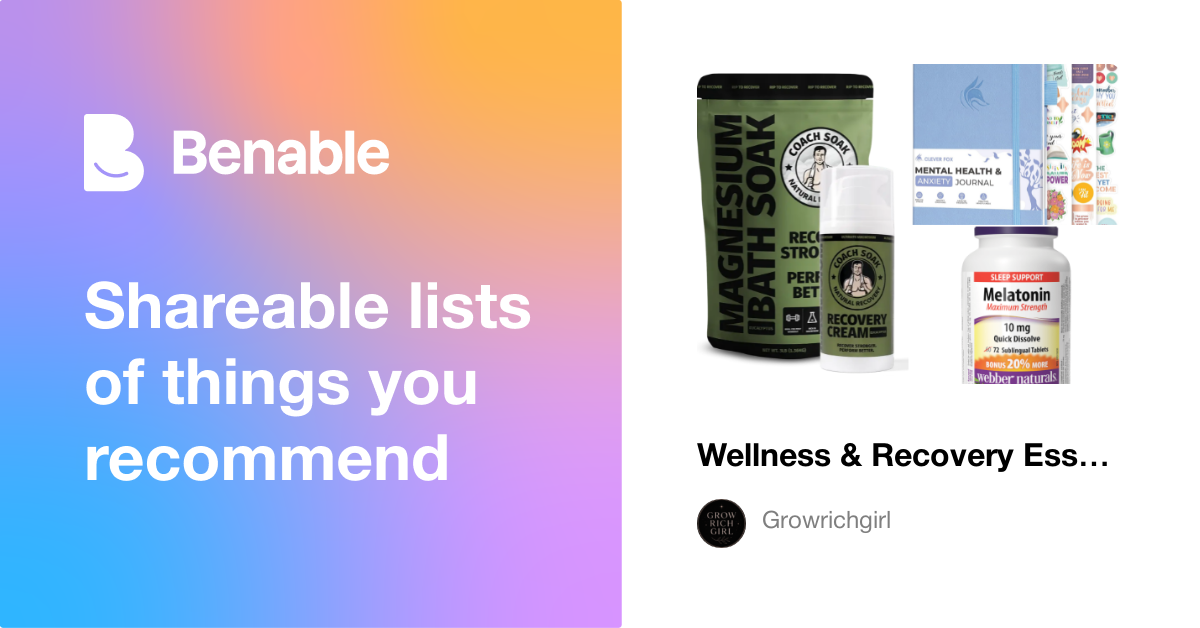 Wellness & Recovery Essentials
