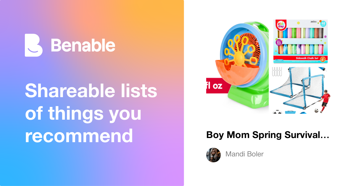 Boy Mom Spring Survival Kit
