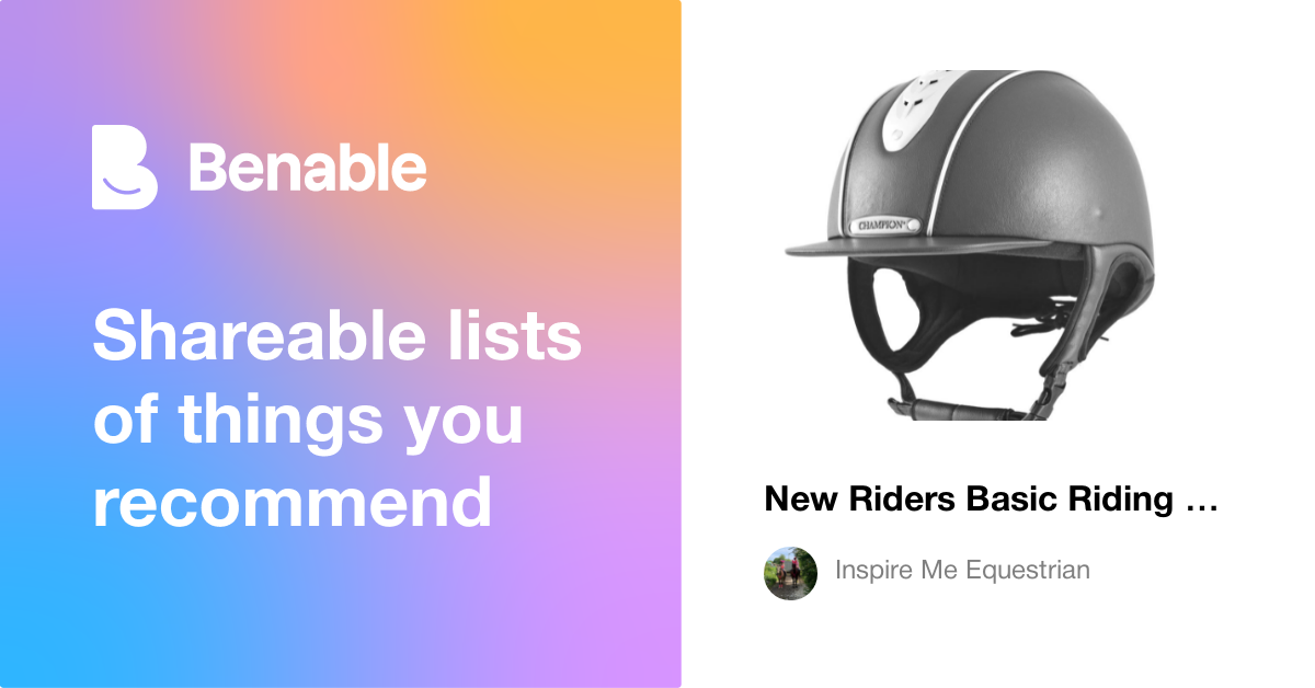 New Riders Basic Riding Clothing Kit and Apparel