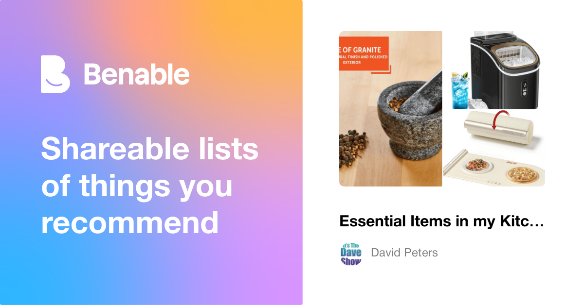 Essential Items in my Kitchen