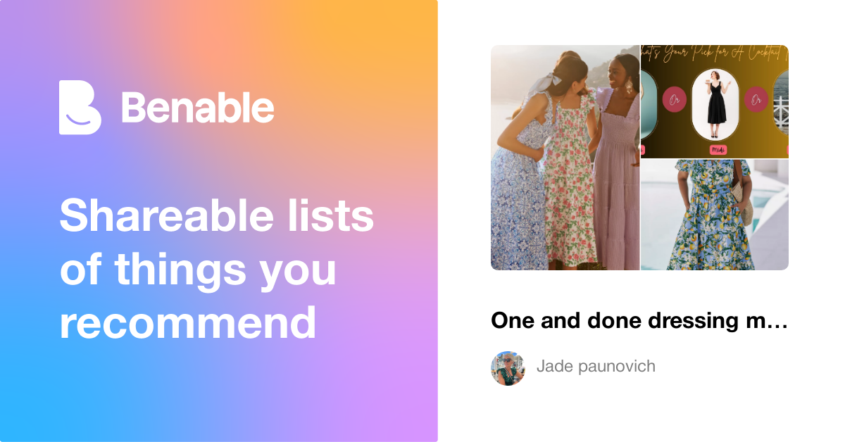 One and done dressing made easy with gorgeous dresses!