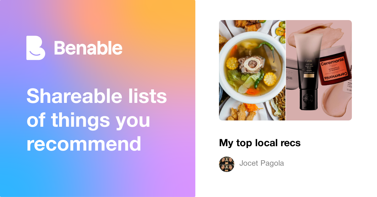 My top local recs
