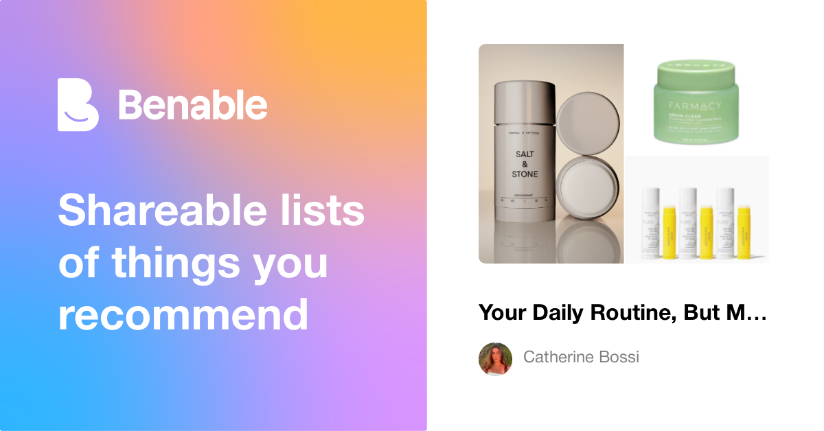 Your Daily Routine, But Make It Clean