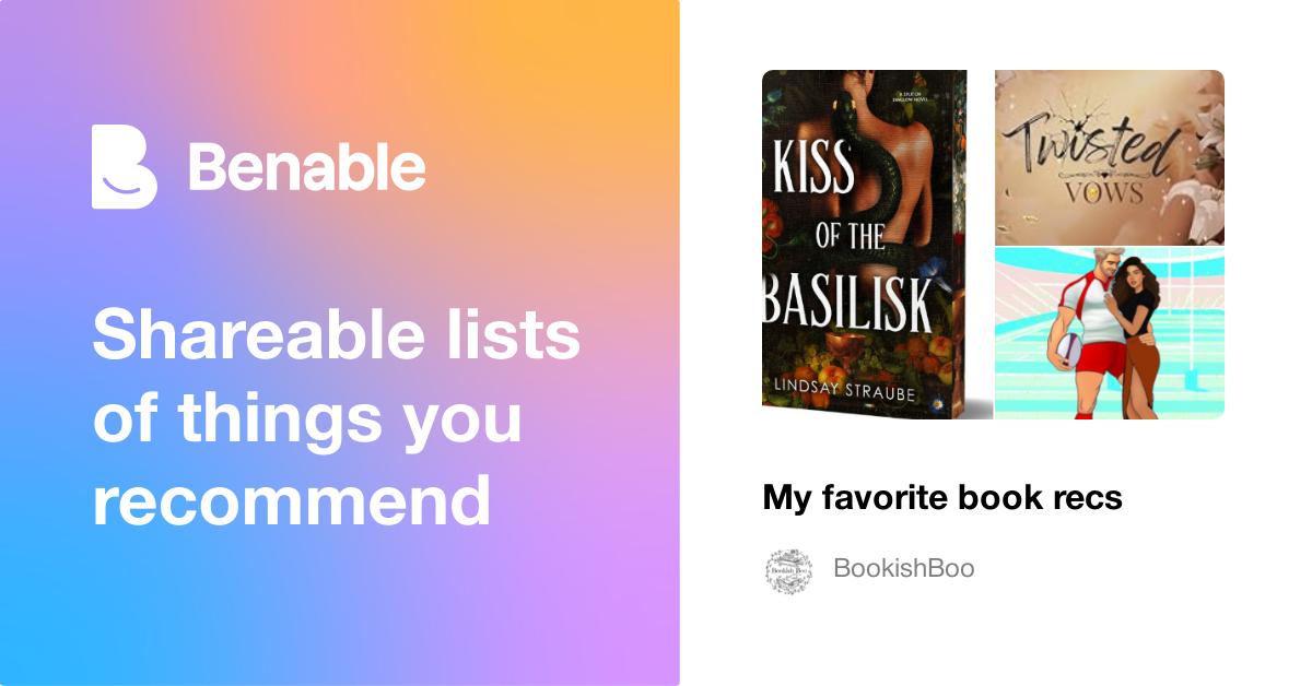 My favorite book recs