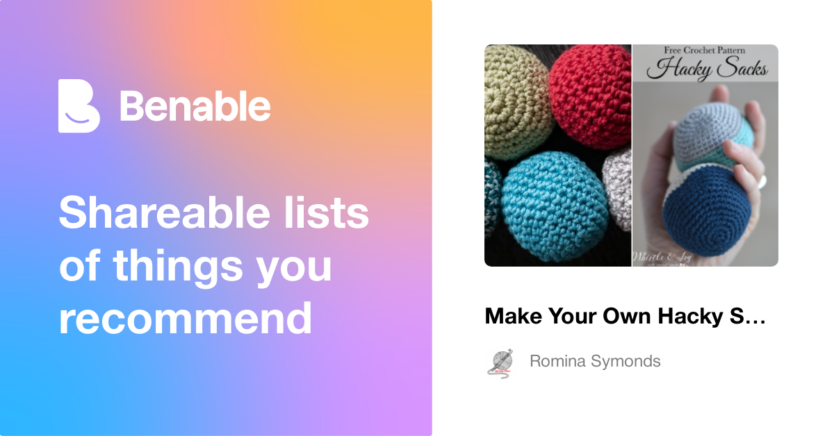 Make Your Own Hacky Sacks