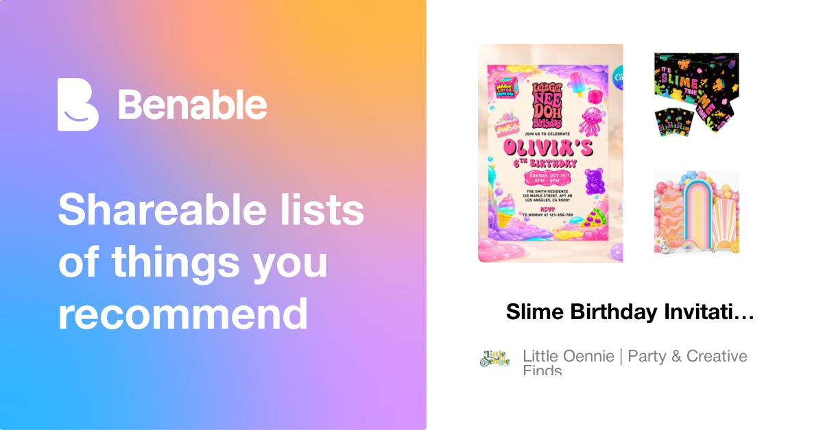 🫧 Slime Birthday Invitations for Kids | Squishy Party Ideas