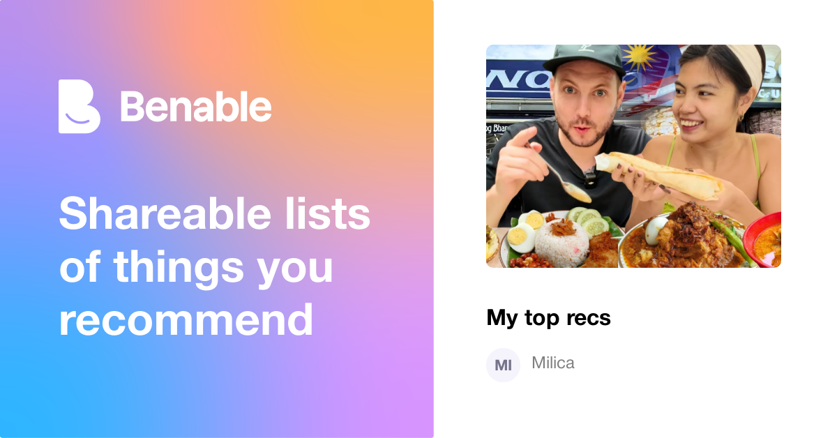 My top recs