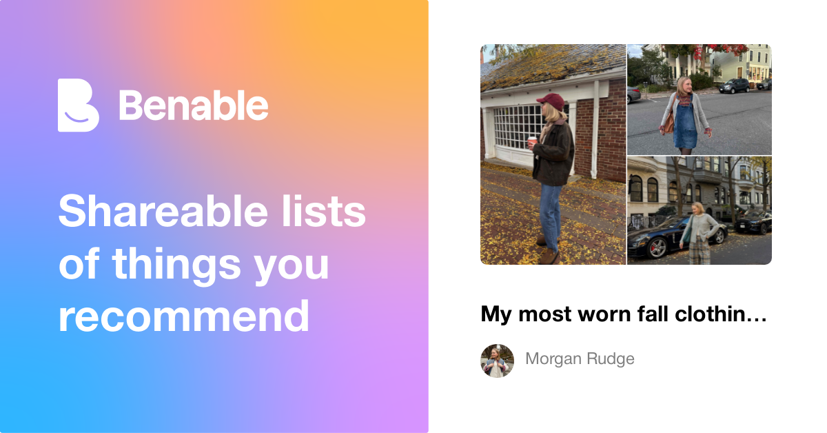 My most worn fall clothing items