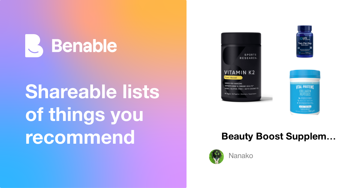☘︎ Beauty Boost Supplements (with steps to follow)