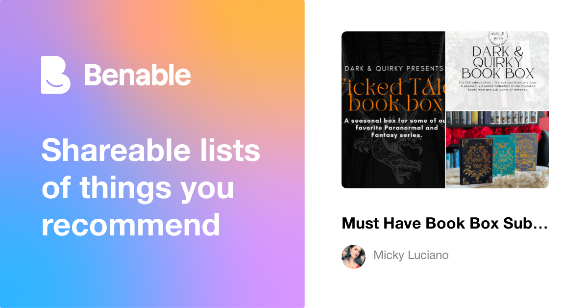 Must Have Book Box Subscriptions