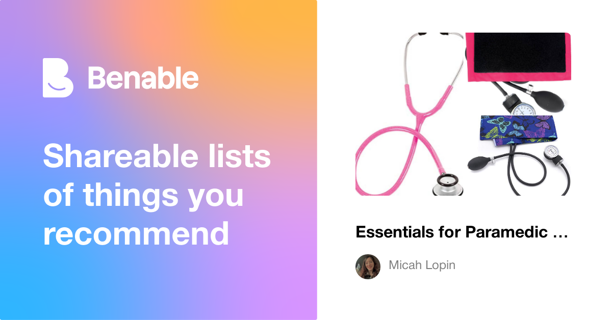 Essentials for Paramedic Princesses