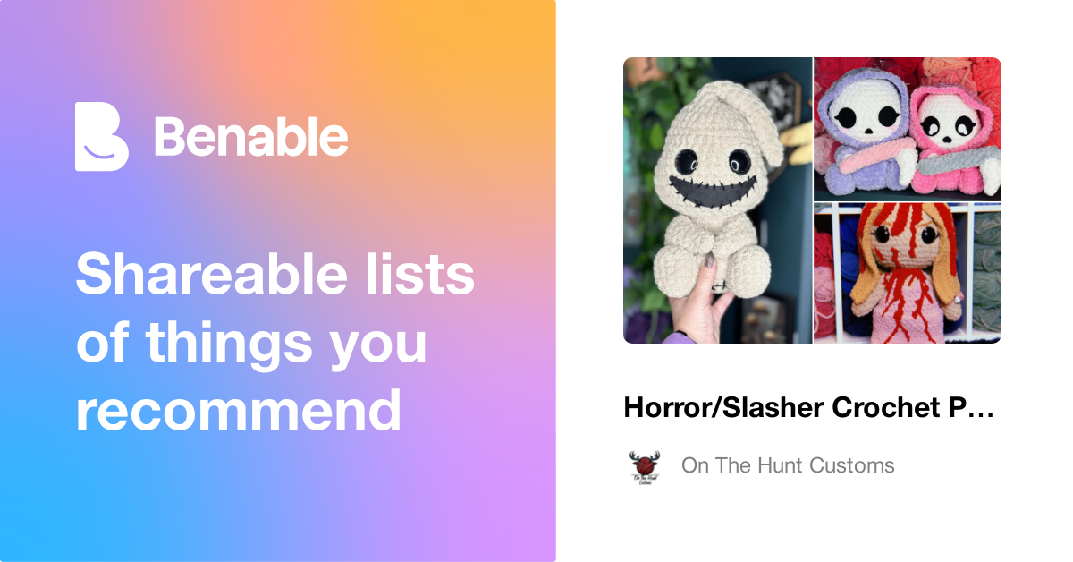 Horror/Slasher Crochet Patterns
