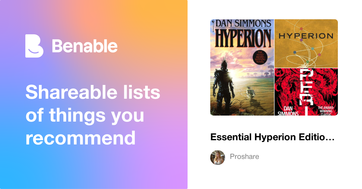 Essential Hyperion Editions Every Dan Simmons Fan Will Love