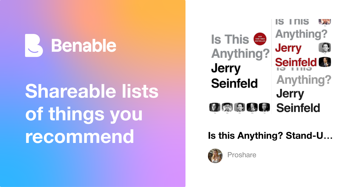 Is this Anything? Stand-Up Comedy Books for Obsessed Fans