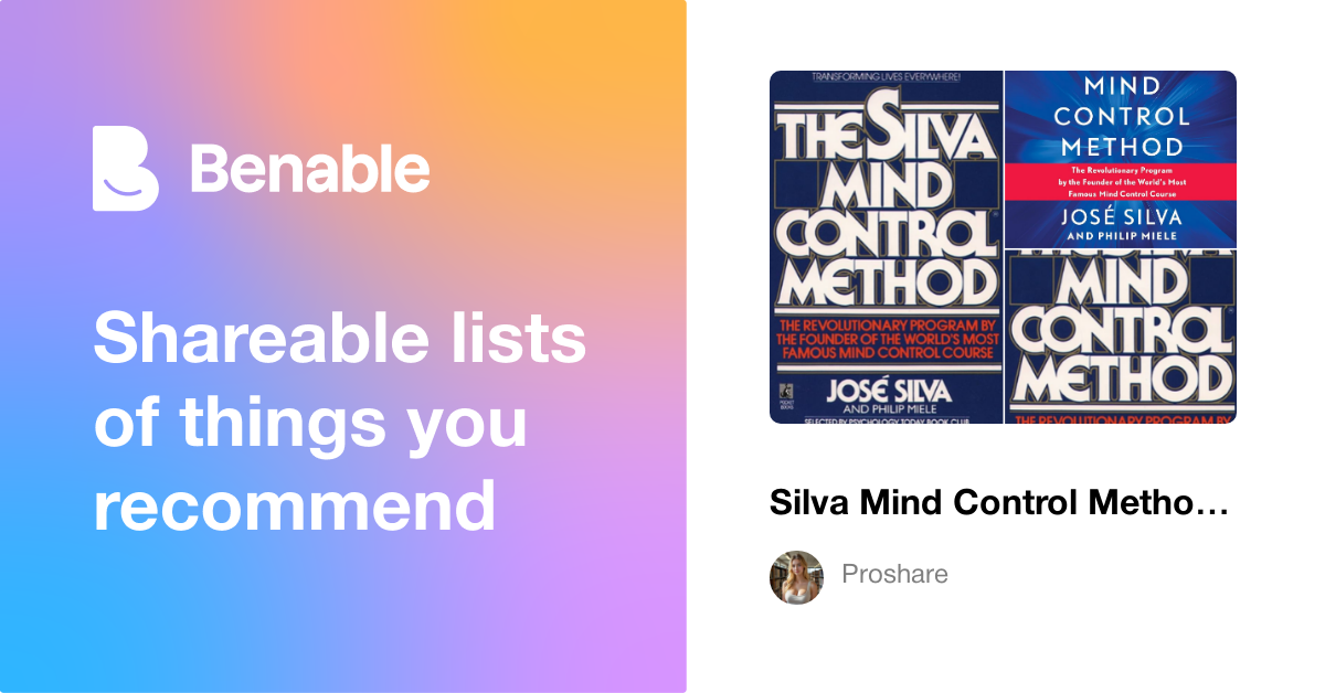 Silva Mind Control Method: The Revolutionary Program by the Founder of ...