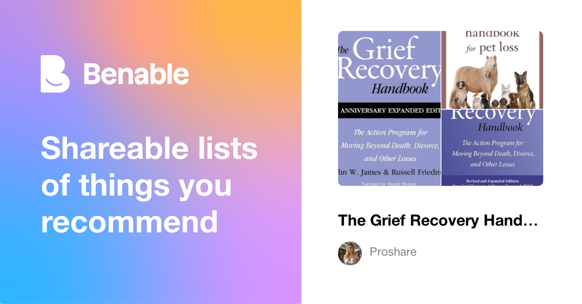 The Grief Recovery Handbook, 20th Anniversary Expanded Edition: The ...