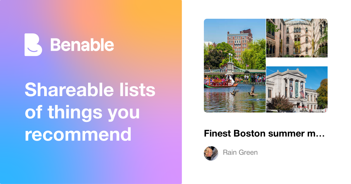Finest Boston summer must dos 🛣️