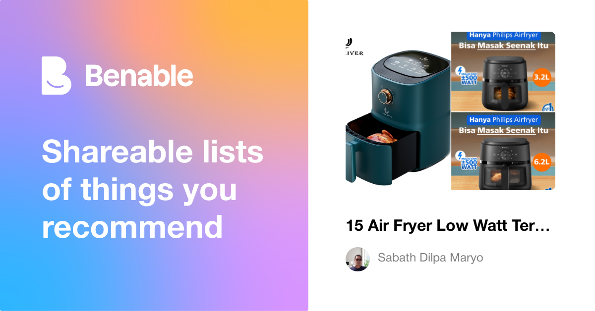 15 Air Fryer Low Watt Terbaik 2026: Goreng Sehat, Listrik Hemat & Anti