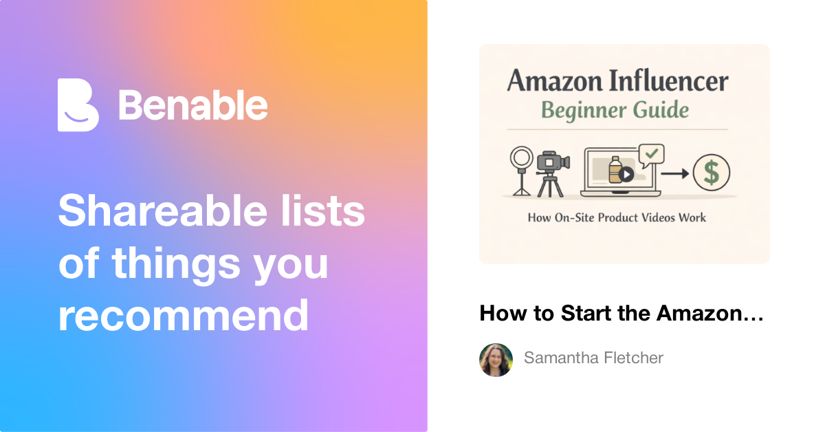 How to Start the Amazon Influencer Program (Realistic Beginner Guide)