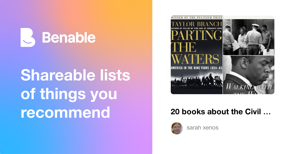 20 books about the Civil Rights Movements