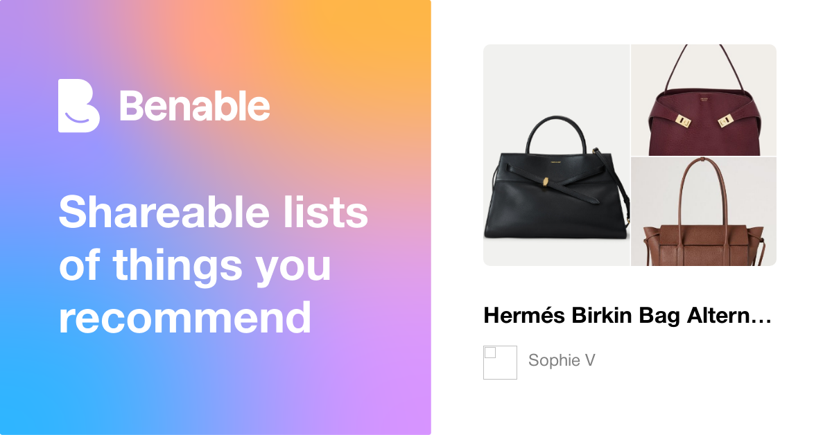 Hermés Birkin Bag Alternatives