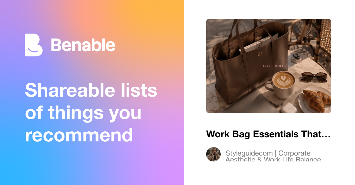 Work Bag Essentials for Women: 12 Organized Amazon Must-Haves That Make ...