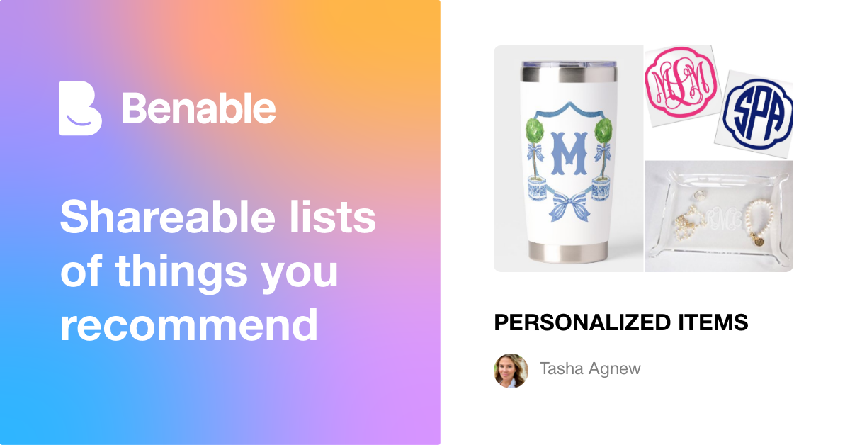 PERSONALIZED ITEMS