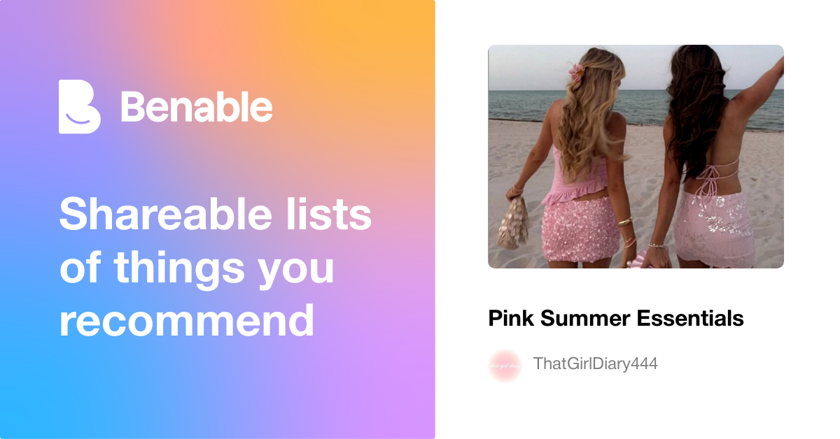 Pink Summer Essentials 🌸