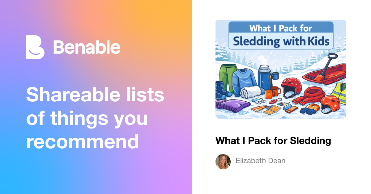 What I Pack for Sledding