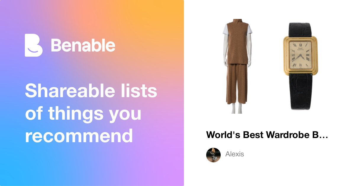 World's Best Wardrobe Basics
