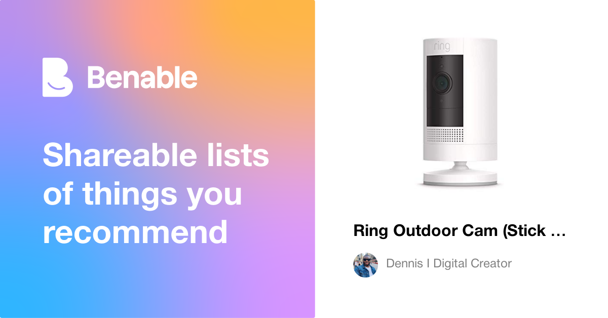 Ring Outdoor Cam (Stick Up Cam), Weather-resistant home or business ...