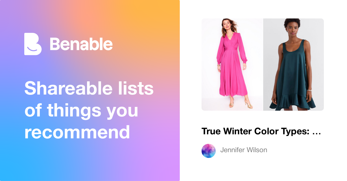 True Winter Color Types: Dresses