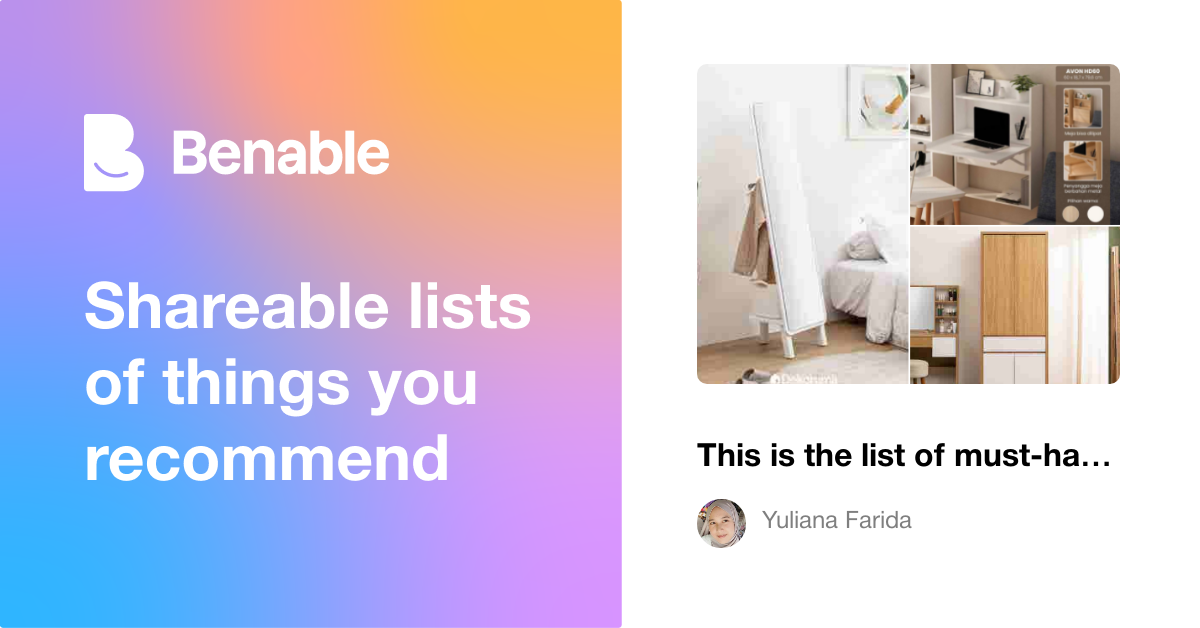 This is the list of must-have items for your home