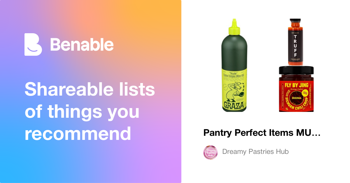 Pantry Perfect Items MUST HAVES!