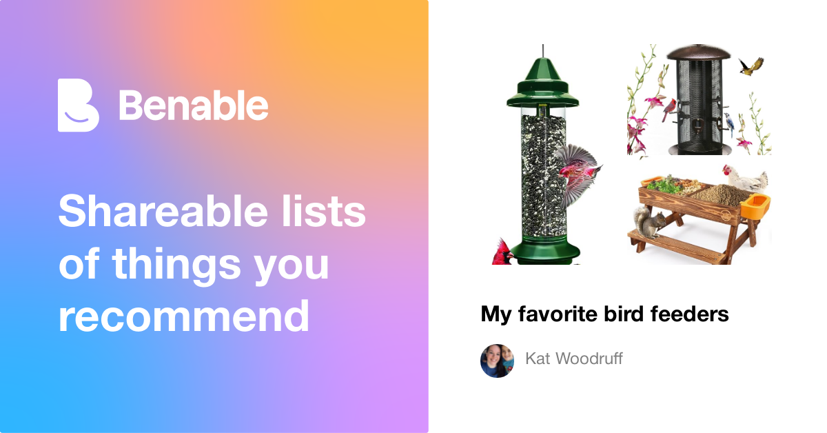 My favorite bird feeders